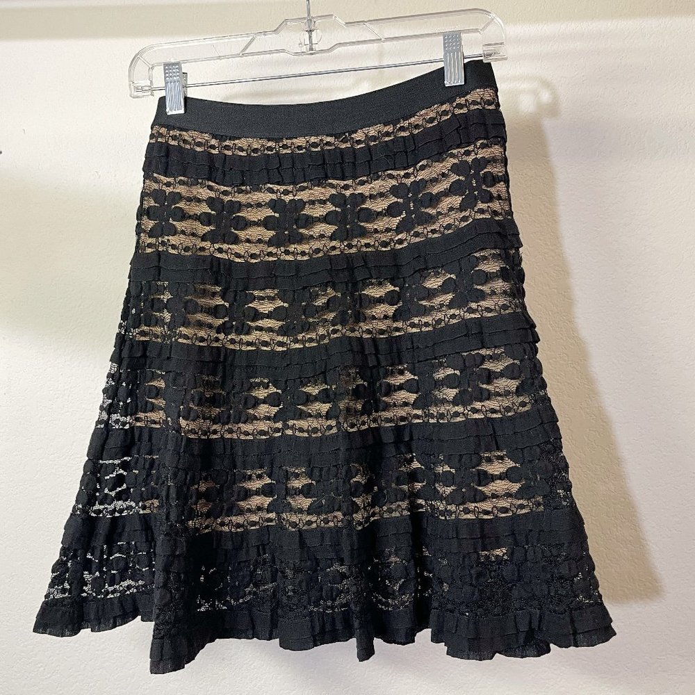 Max Studio Lace Ruffle Overlay/Balletcore Skirt